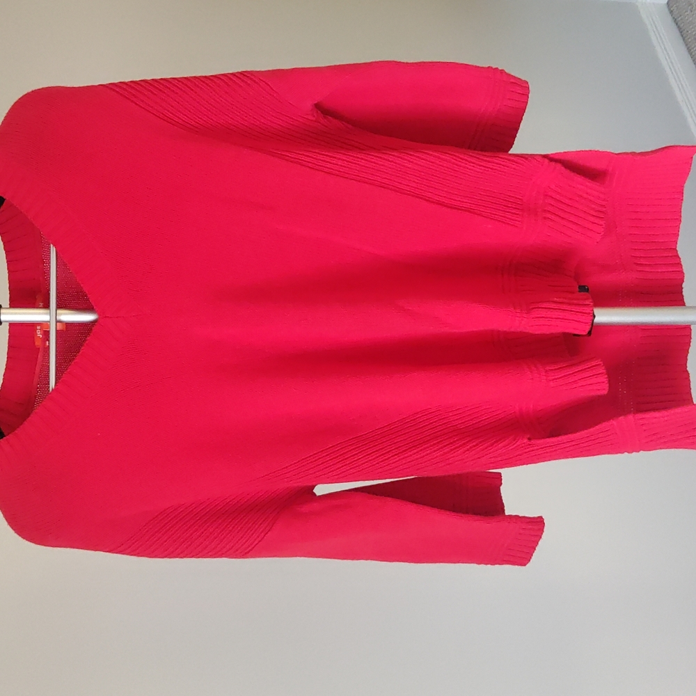 Red knit sweater